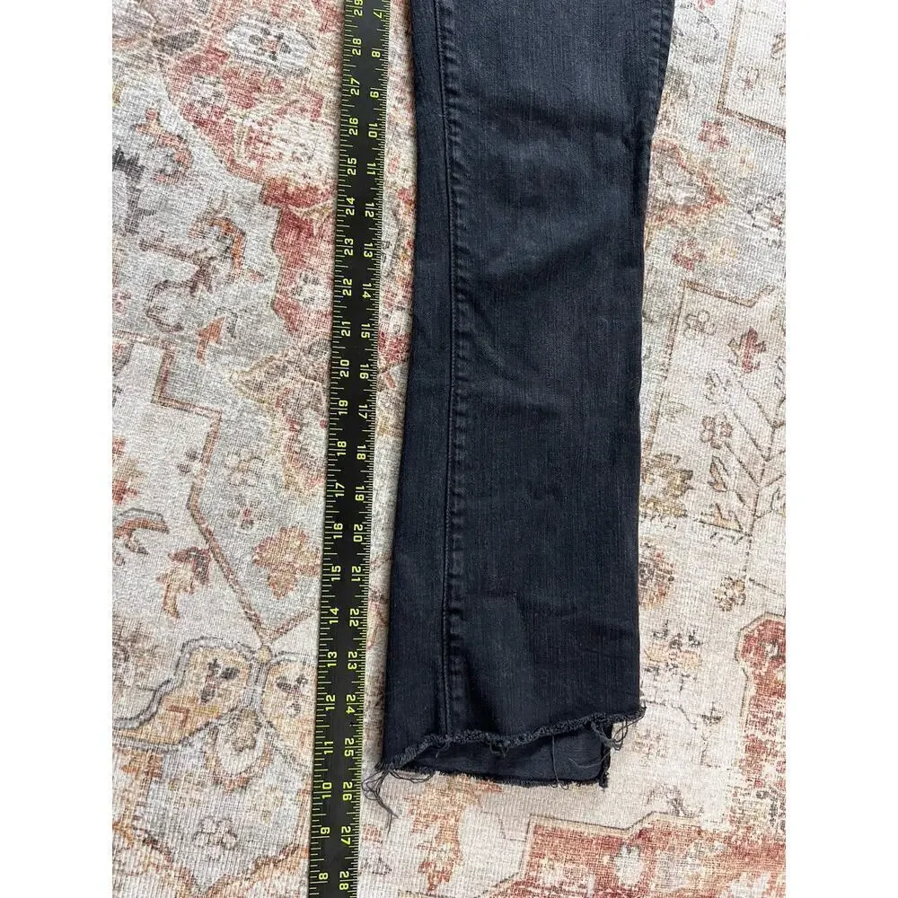 Mother The Insider Crop Ankle Not Guilty Womens Black Jeans Size 25 - Picture 3 of 10